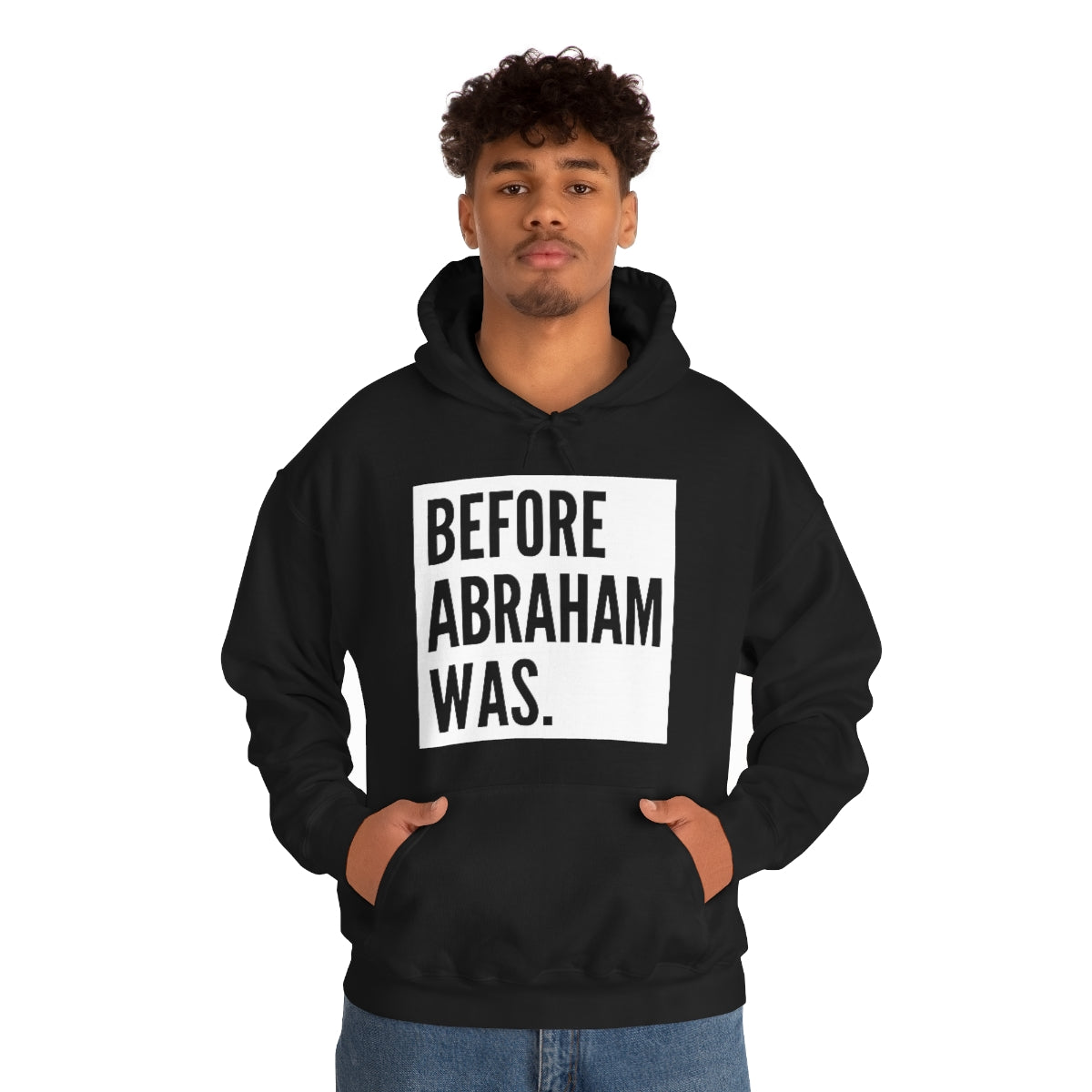 Gospel Affiliated Before Abraham Was Large Box Unisex Heavy Blend™ Hooded Sweatshirt