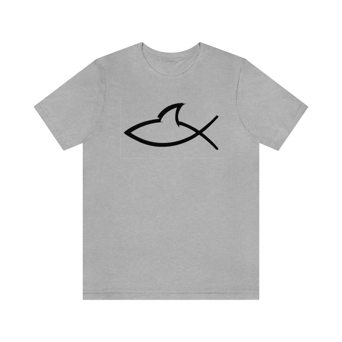 Gospel Affiliated Christian Shark Fish Black Print Unisex Jersey Short Sleeve Tee