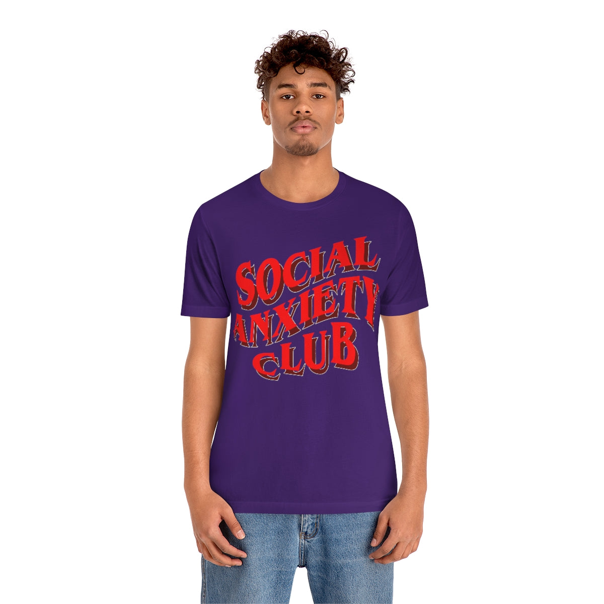 Social Anxiety Club Red 3D Print Unisex Jersey Short Sleeve Tee