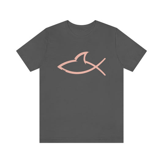 Gospel Affiliated Christian Shark Fish Peach Print Unisex Jersey Short Sleeve Tee