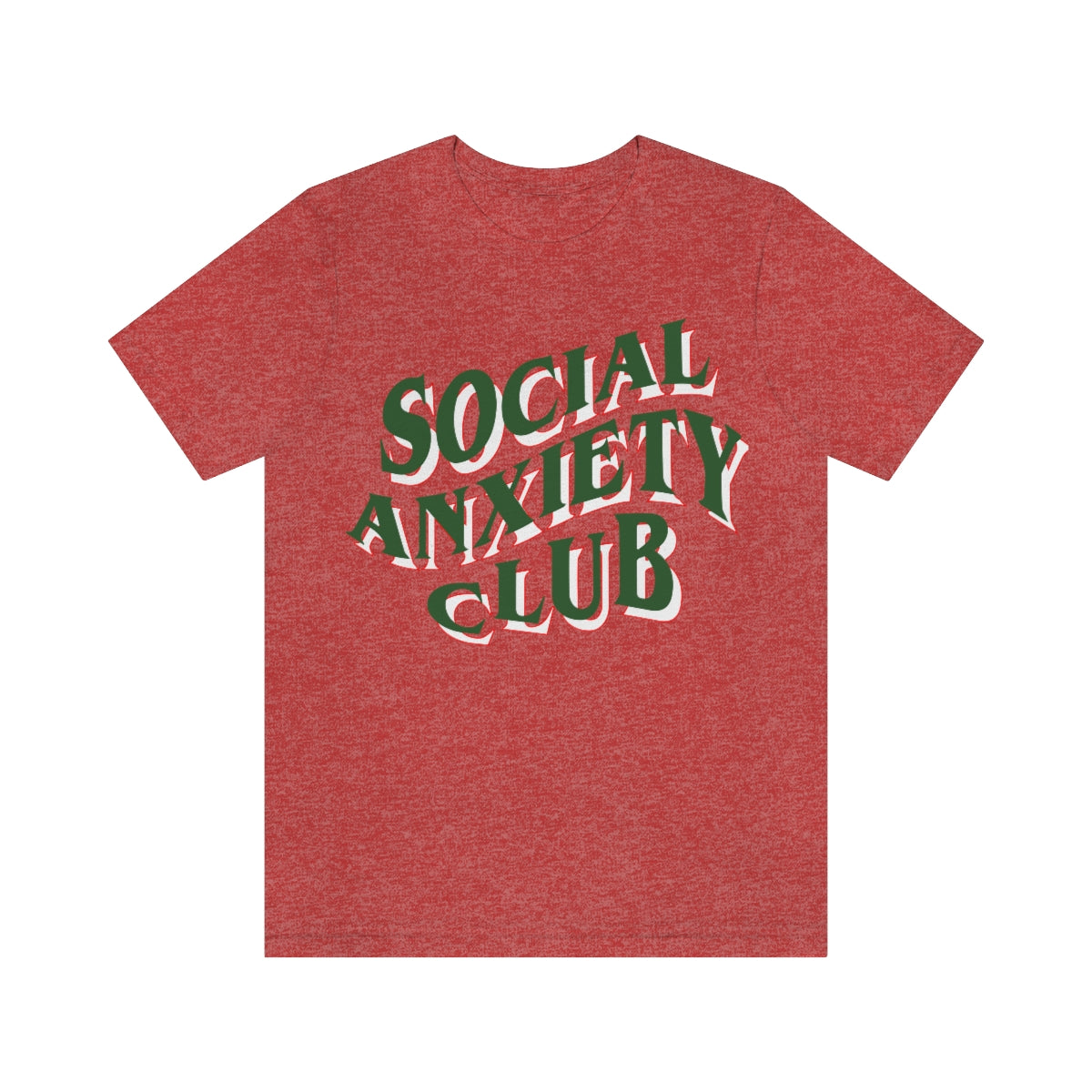 Social Anxiety Club Green 3D Print Unisex Jersey Short Sleeve Tee