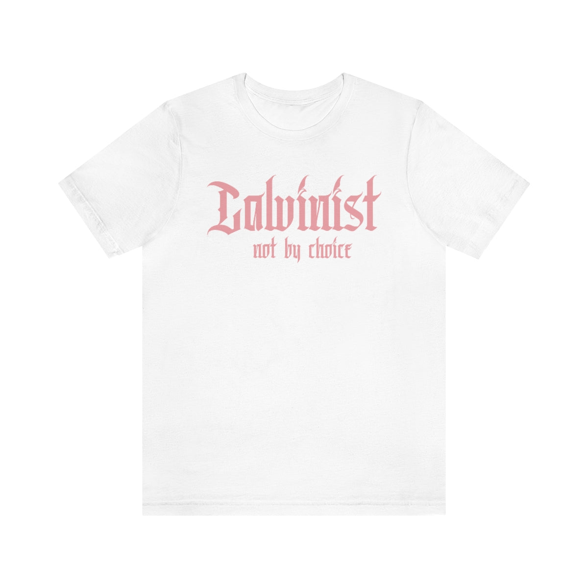 Gospel Affiliated Calvinist Pink Print Unisex Jersey Short Sleeve Tee