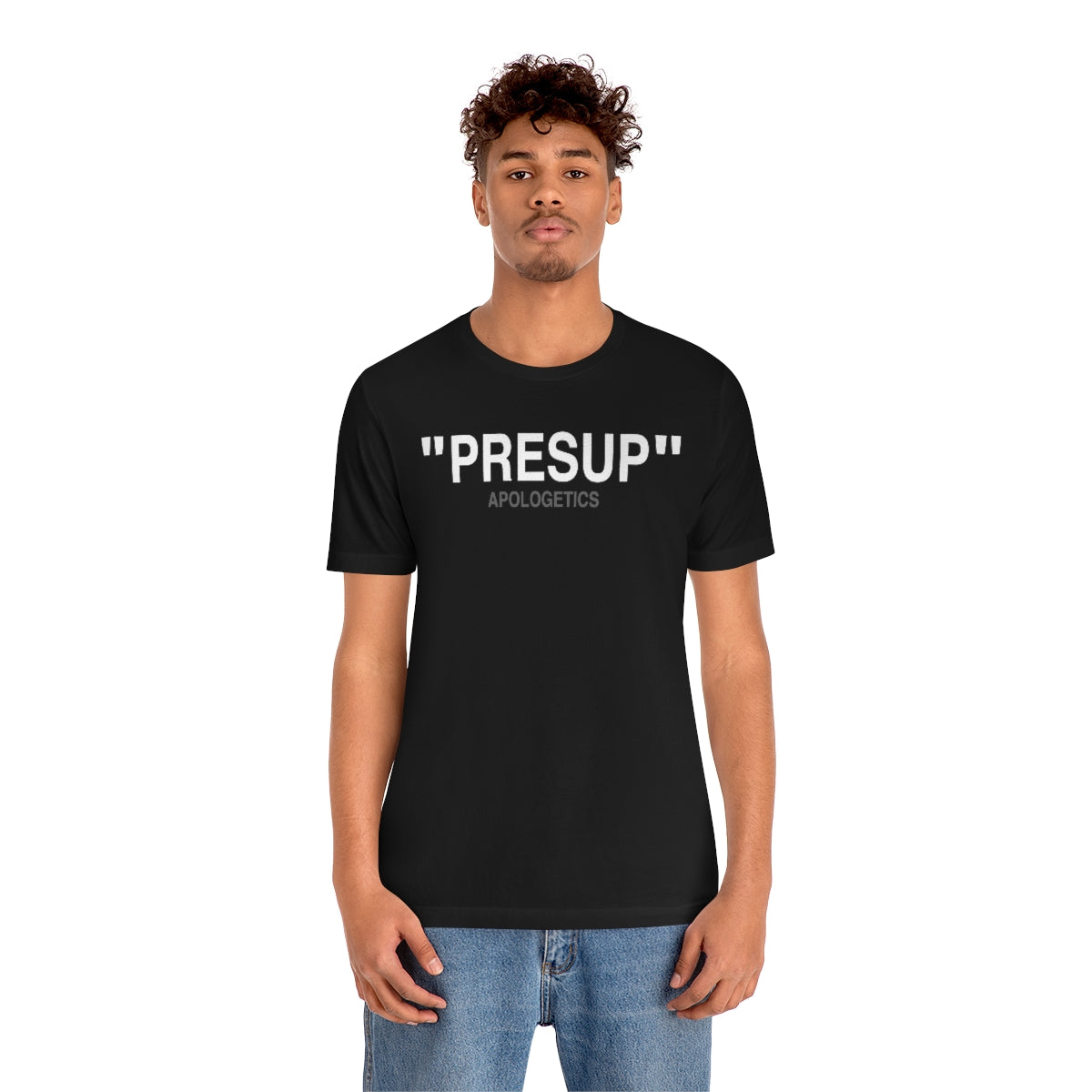 Gospel Affiliated Presup White Print Unisex Jersey Short Sleeve Tee