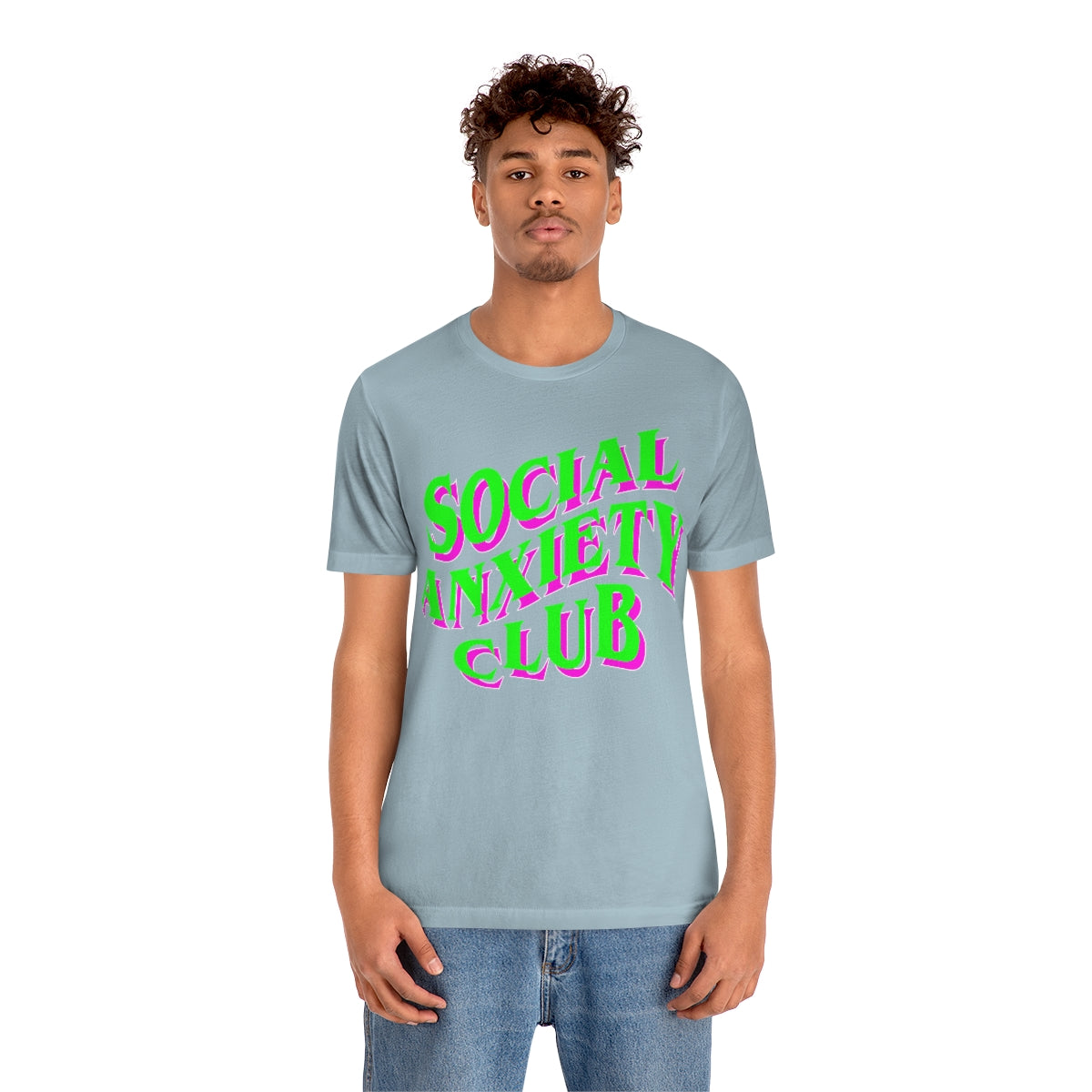 Social Anxiety Club Green 3D Print Unisex Jersey Short Sleeve Tee