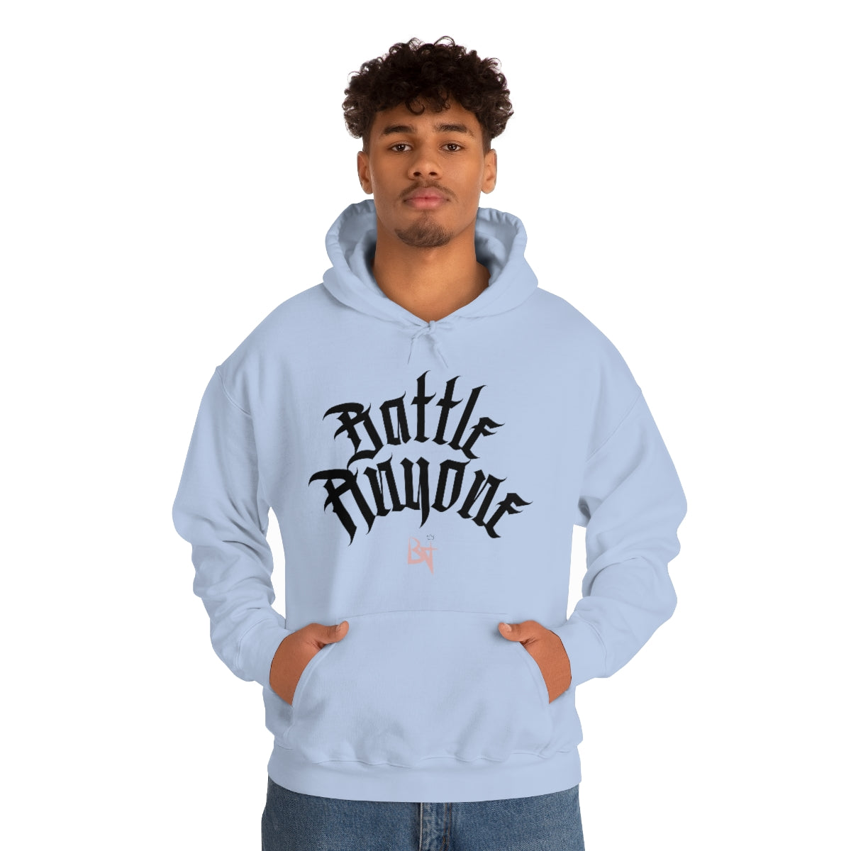 Battle Anyone Word Font Unisex Heavy Blend™ Hooded Sweatshirt