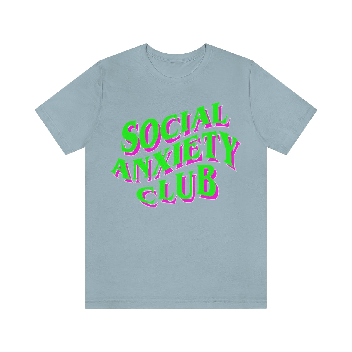 Social Anxiety Club Green 3D Print Unisex Jersey Short Sleeve Tee