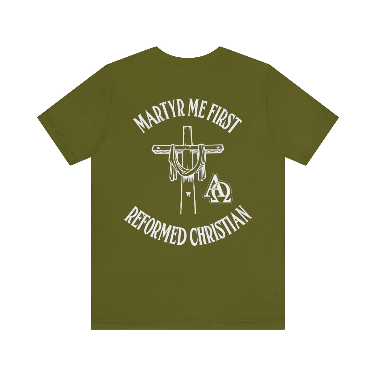 Gospel Affiliated Martyr Me First Back Print Unisex Jersey Short Sleeve Tee