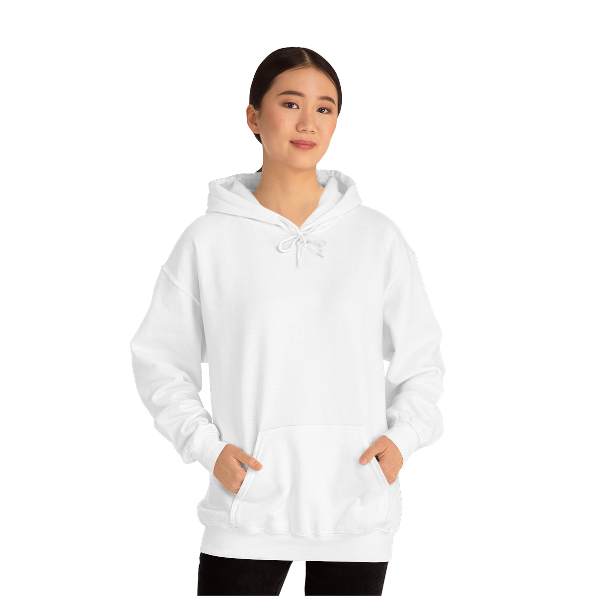 Gospel Affiliated Heartbeat White Print Unisex Heavy Blend™ Hooded Sweatshirt