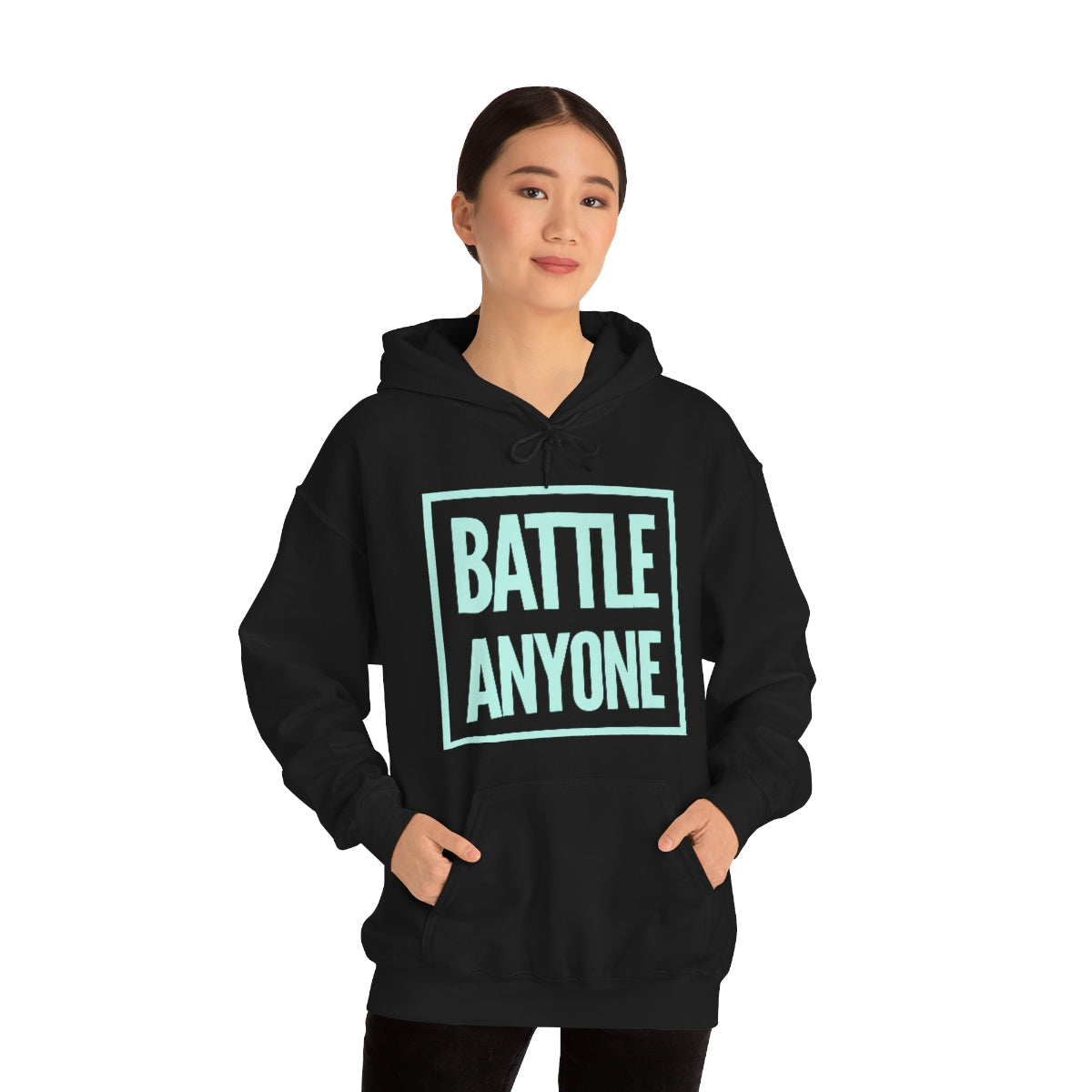 Battle Anyone Word Box Mint Print Unisex Heavy Blend™ Hooded Sweatshirt