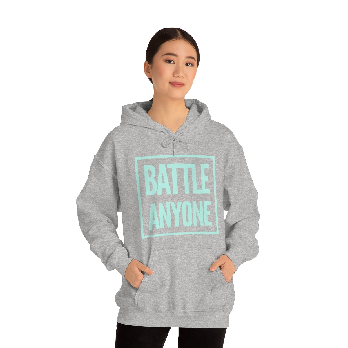 Battle Anyone Word Box Mint Print Unisex Heavy Blend™ Hooded Sweatshirt