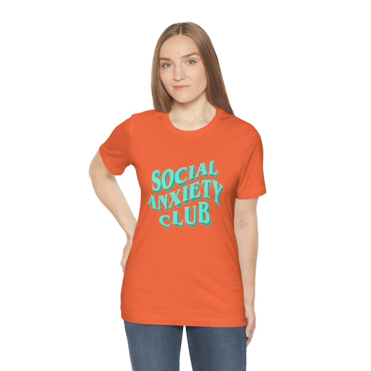 Social Anxiety Club Teal 3D Print Unisex Jersey Short Sleeve Tee