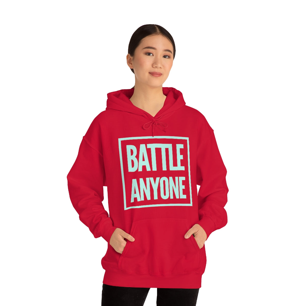 Battle Anyone Word Box Mint Print Unisex Heavy Blend™ Hooded Sweatshirt