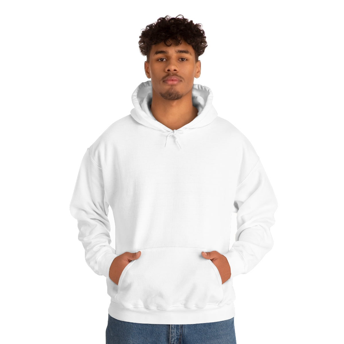 Gospel Affiliated Heartbeat White Print Unisex Heavy Blend™ Hooded Sweatshirt