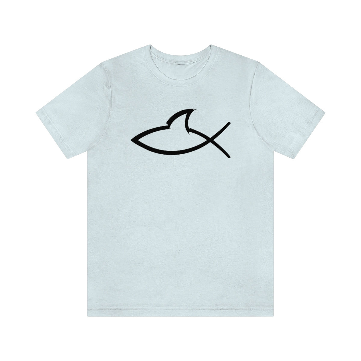 Gospel Affiliated Christian Shark Fish Black Print Unisex Jersey Short Sleeve Tee