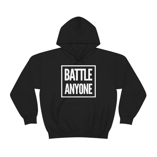 Battle Anyone White Box Print Unisex Heavy Blend™ Hooded Sweatshirt