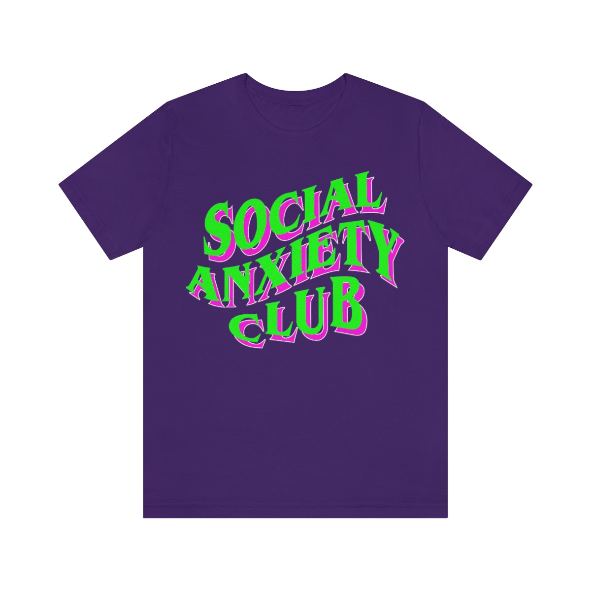 Social Anxiety Club Green 3D Print Unisex Jersey Short Sleeve Tee