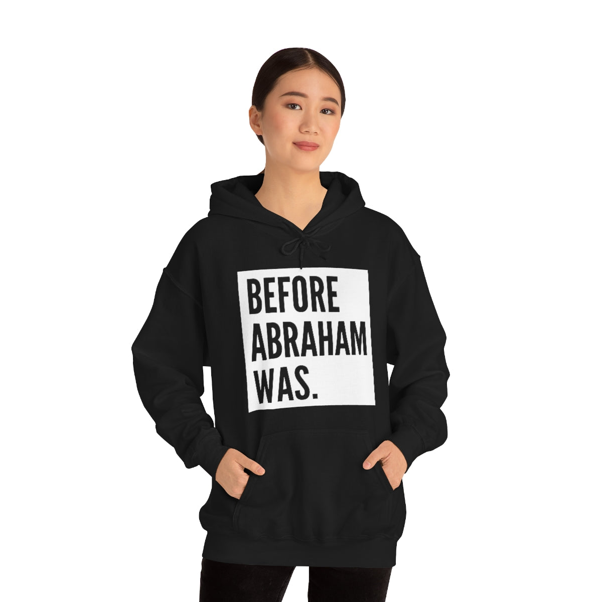 Gospel Affiliated Before Abraham Was Large Box Unisex Heavy Blend™ Hooded Sweatshirt