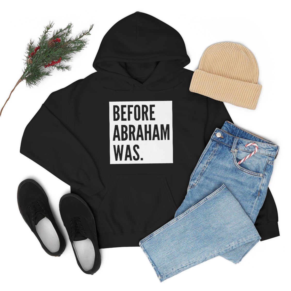 Gospel Affiliated Before Abraham Was Large Box Unisex Heavy Blend™ Hooded Sweatshirt